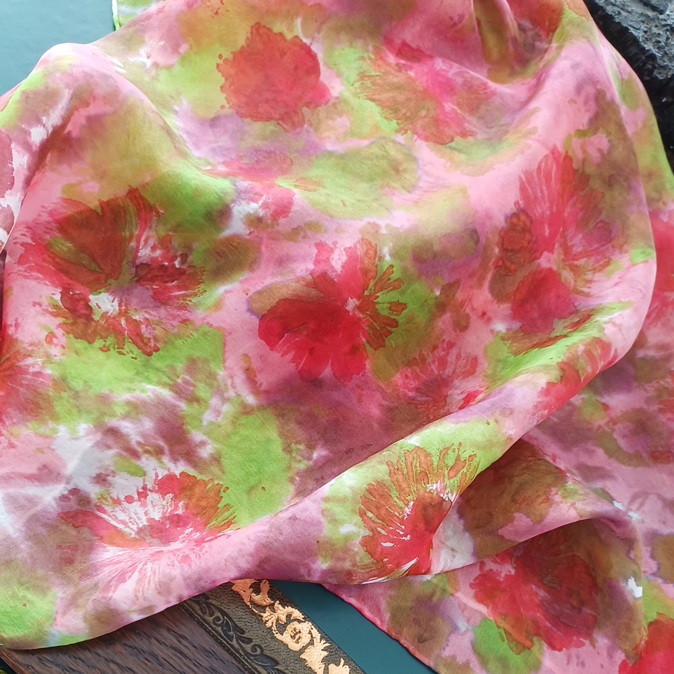 Multi Color Flower Design Dyed