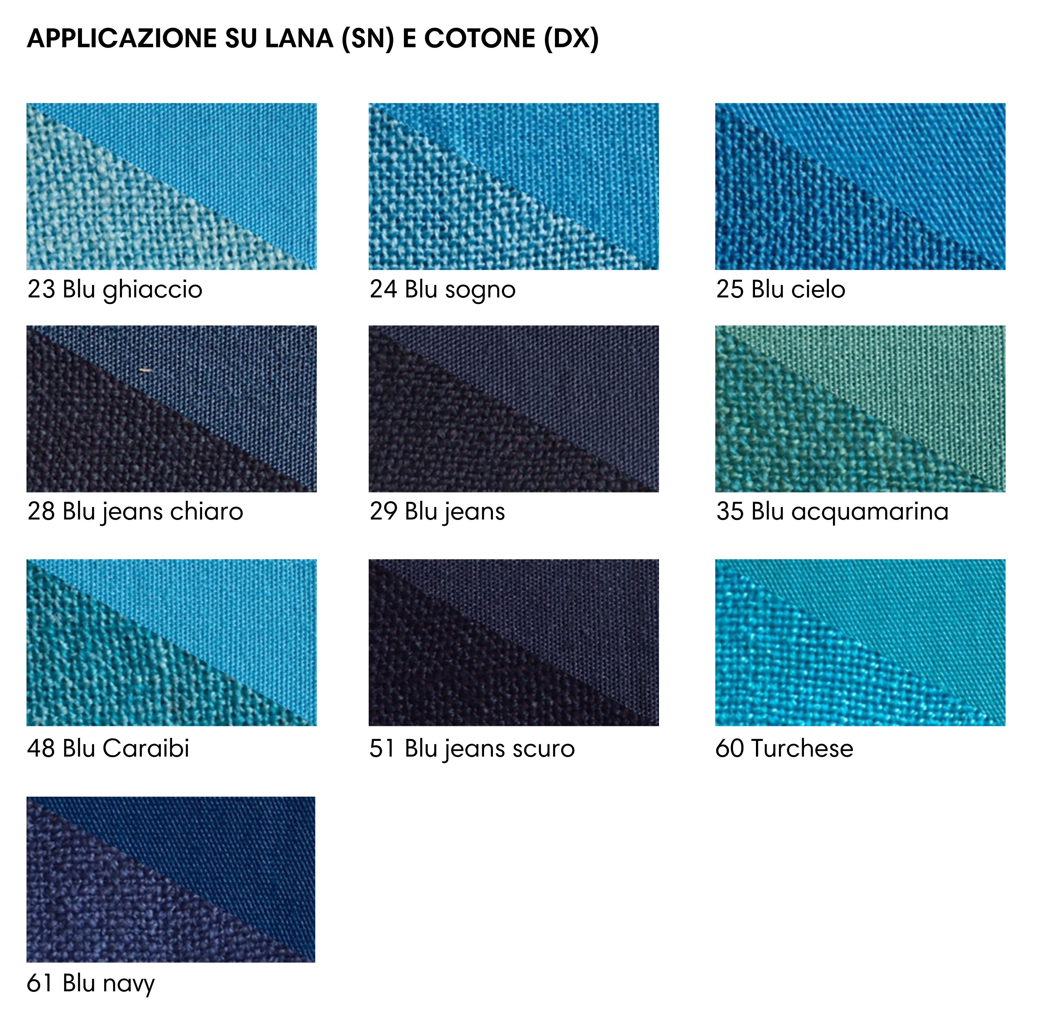 Tintura per tessuti in polvere - tonalità di Blu