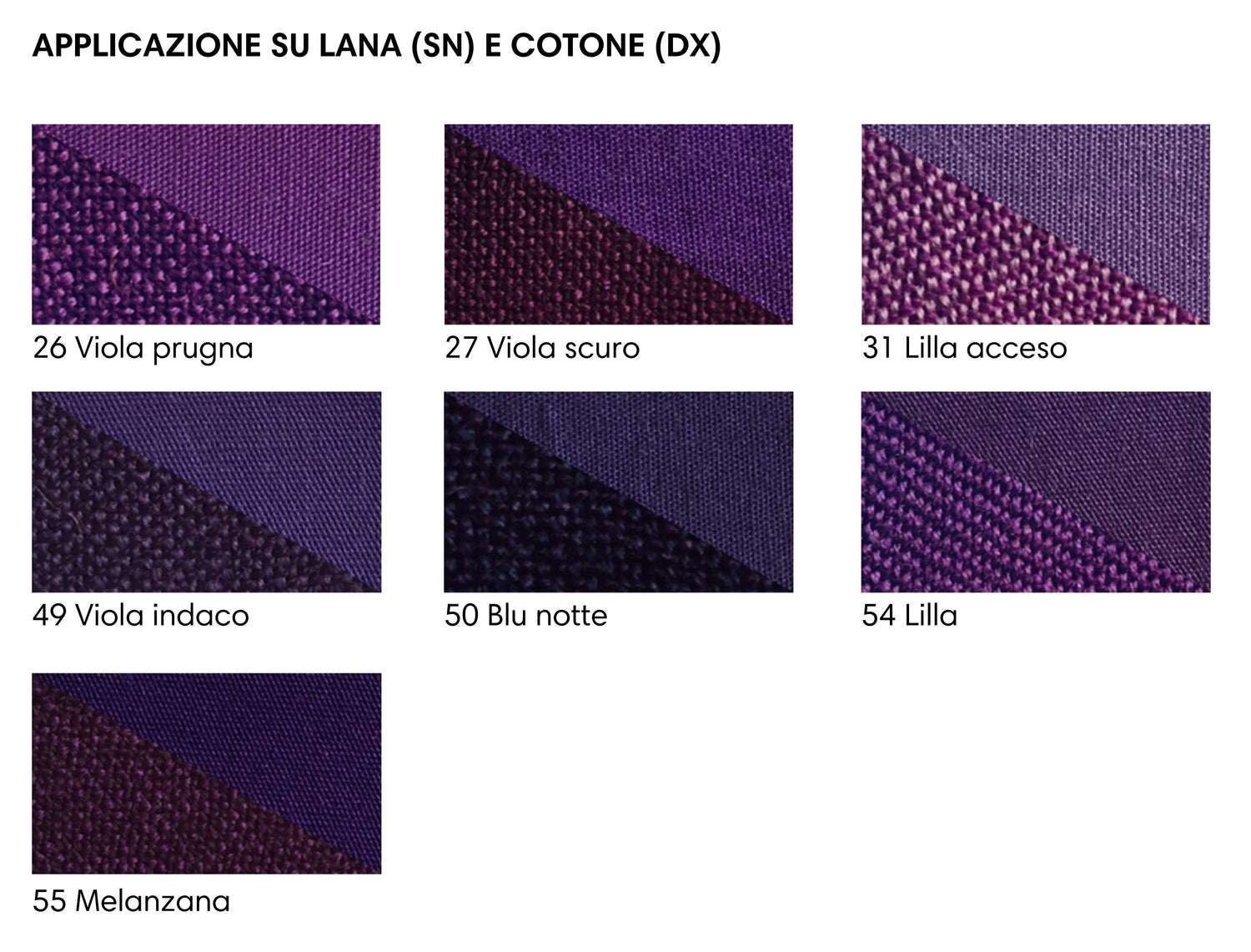 Powder fabric dye - shades of Purple